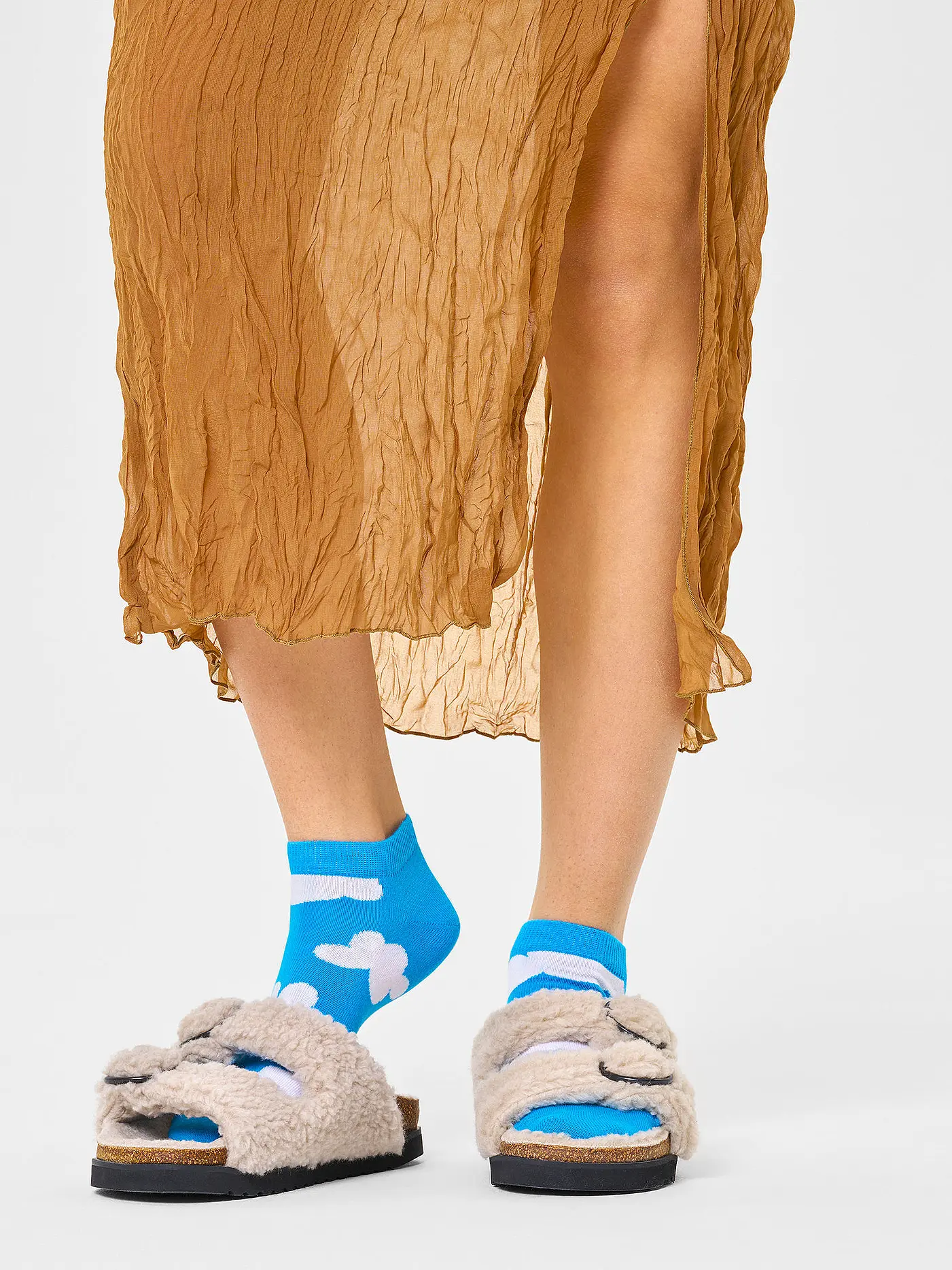 HAPPY SOCKS | Damen Sneaker Socken CLOUDY 36-40 light blue | 